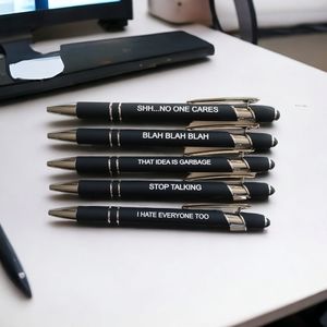 5 Pcs. Funny Sarcastic Ballpoint Pens, Office Snarky Touch Screen Stylus Pen